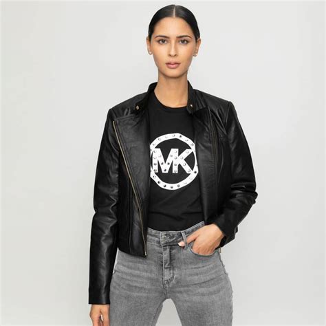 chaqueta cuero michael kors mujer|Chaquetas de cuero Michael Michael Kors para mujer .